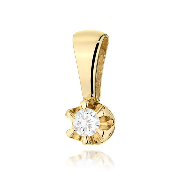 Zawieszka Diament 0,12ct żółte złoto