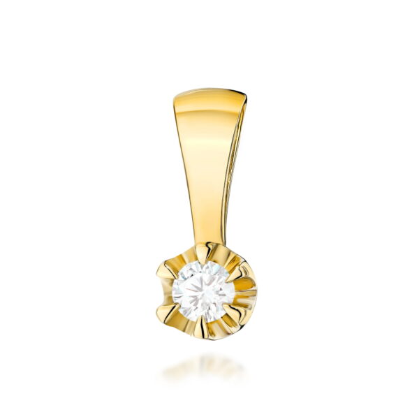 Zawieszka Diament Laboratoryjny 0,10ct żółte złoto