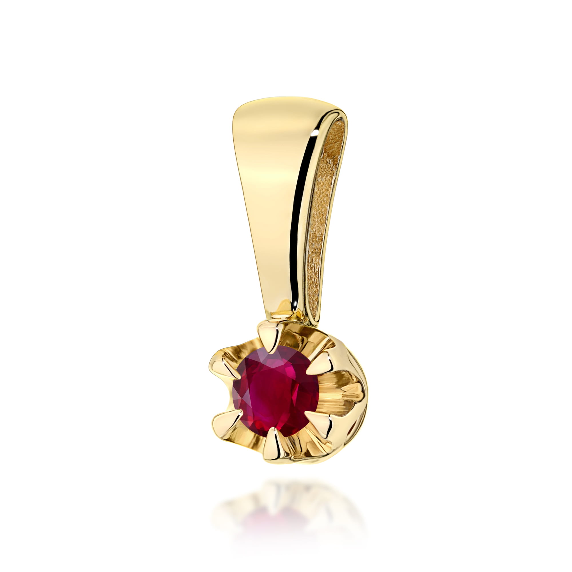 Zawieszka Rubin 0,15ct żółte złoto