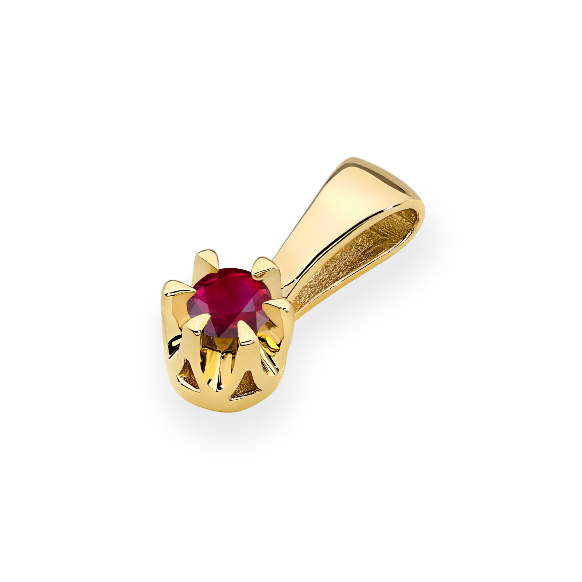 Zawieszka Rubin 0,15ct żółte złoto - obrazek 2
