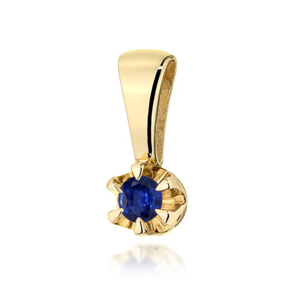 Zawieszka Szafir 0,15ct żółte złoto