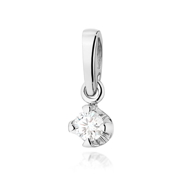 Zawieszka Diament 0,08ct białe złoto