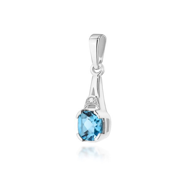 Zawieszka Topaz Swiss 1,10ct białe złoto