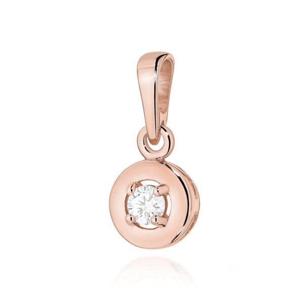 Zawieszka Diament 0,10ct różowe złoto