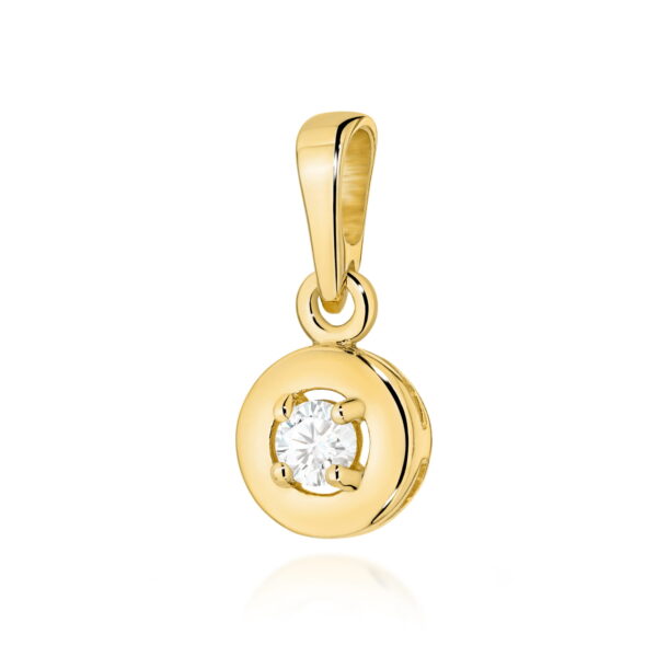 Zawieszka Diament 0,10ct żółte złoto