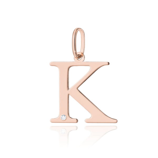 Zawieszka Diament 0,005ct - litera K - różowe złoto