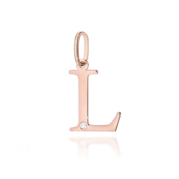 Zawieszka Diament 0,005ct - litera L - różowe złoto