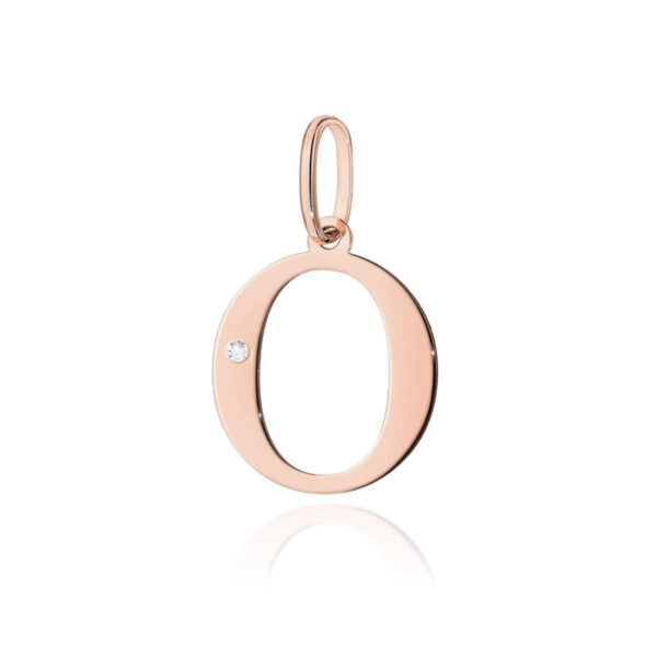 Zawieszka Diament 0,005ct - litera O - różowe złoto