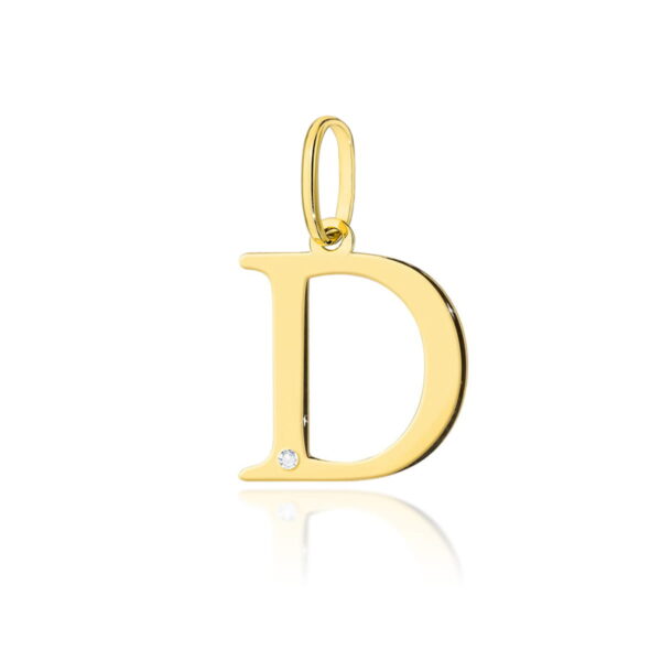Zawieszka Diament 0,005ct - litera D - żółte złoto
