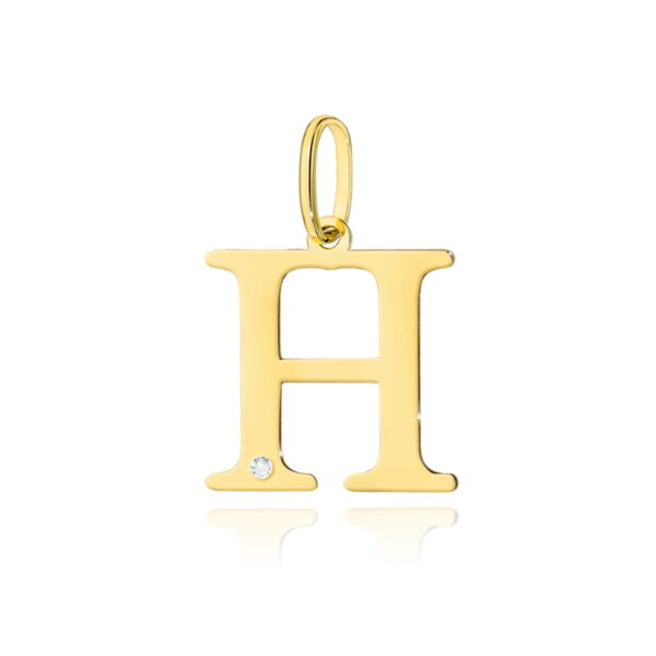 Zawieszka Diament 0,005ct - litera H - żółte złoto