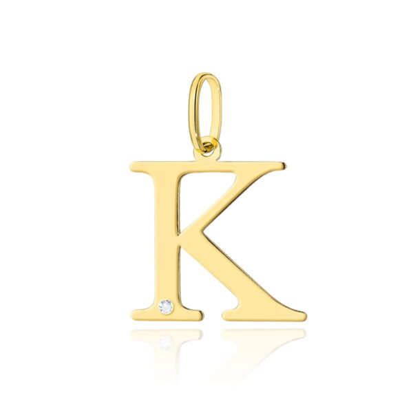 Zawieszka Diament 0,005ct - litera K - żółte złoto