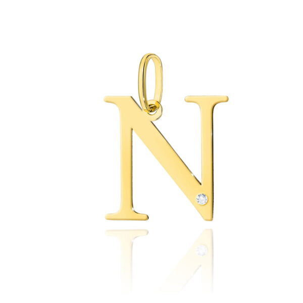 Zawieszka Diament 0,005ct - litera N - żółte złoto