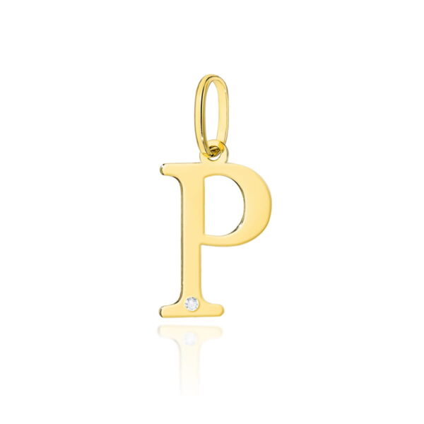 Zawieszka Diament 0,005ct - litera P - żółte złoto