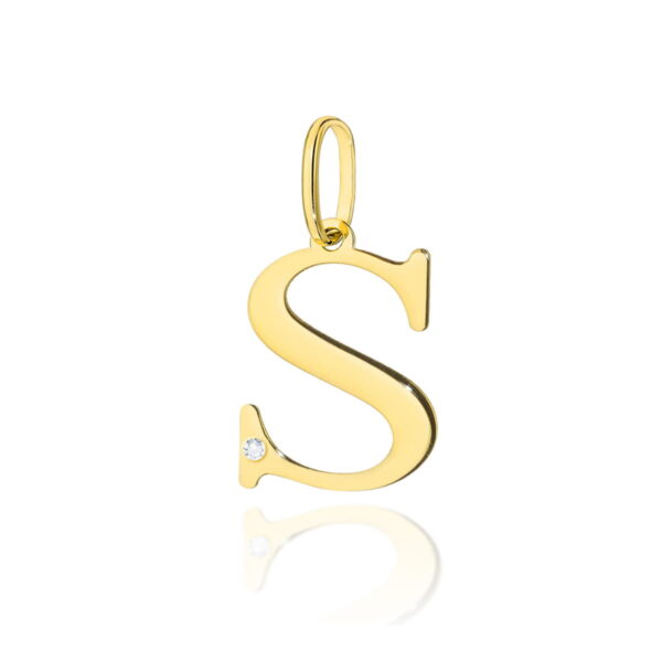 Zawieszka Diament 0,005ct - litera S - żółte złoto