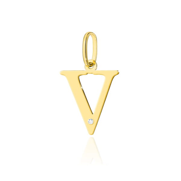 Zawieszka Diament 0,005ct - litera V - żółte złoto