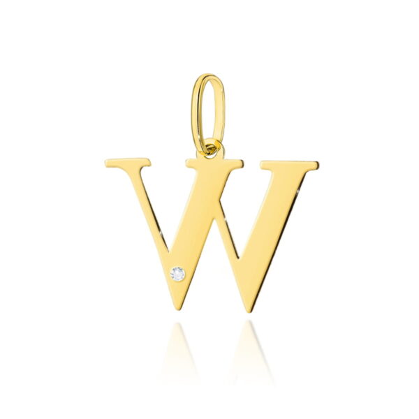 Zawieszka Diament 0,005ct - litera W - żółte złoto