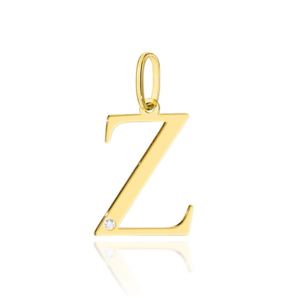 Zawieszka Diament 0,005ct - litera Z - żółte złoto