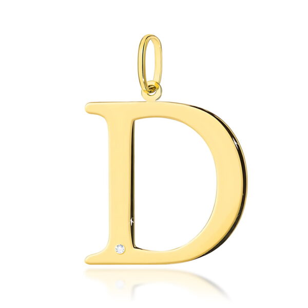 Zawieszka Diament 0,005ct - litera D - żółte złoto