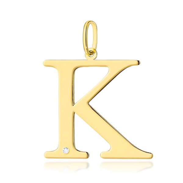 Zawieszka Diament 0,005ct - litera K - żółte złoto