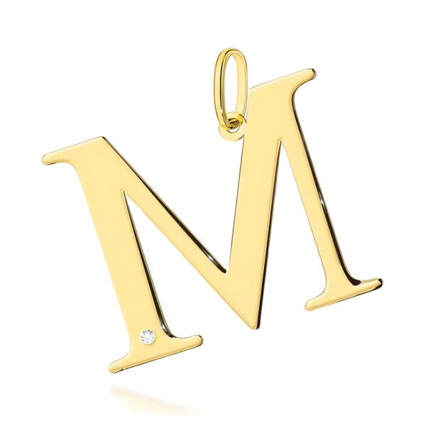 Zawieszka Diament 0,005ct - litera M - żółte złoto
