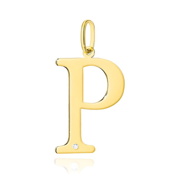 Zawieszka Diament 0,005ct - litera P - żółte złoto