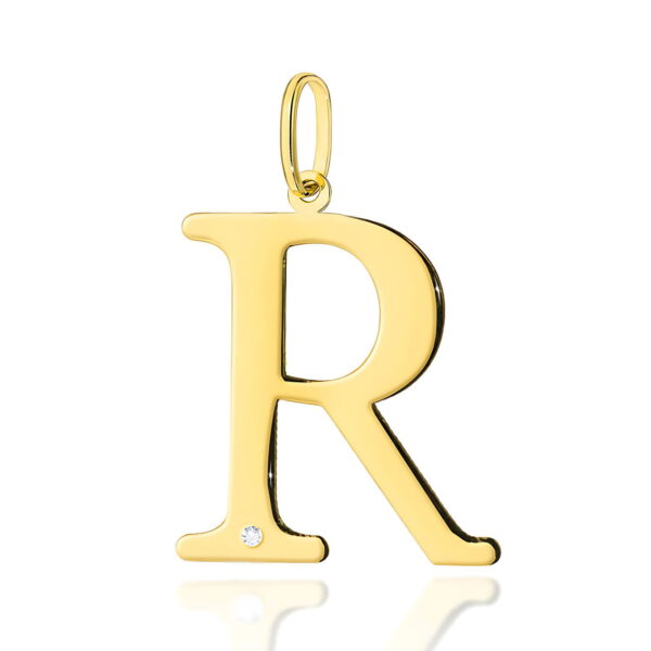 Zawieszka Diament 0,005ct - litera R - żółte złoto