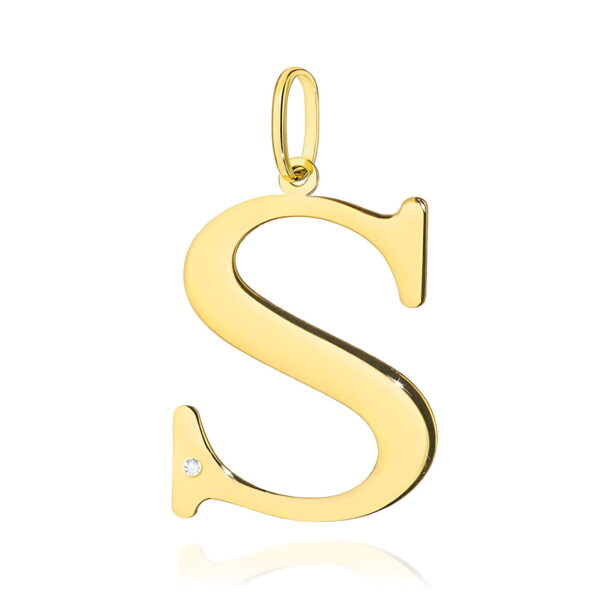 Zawieszka Diament 0,005ct - litera S - żółte złoto
