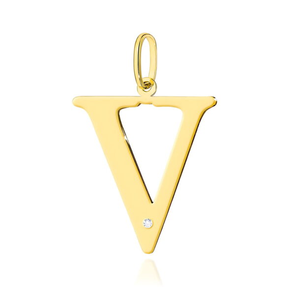 Zawieszka Diament 0,005ct - litera V - żółte złoto