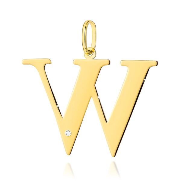 Zawieszka Diament 0,005ct - litera W - żółte złoto