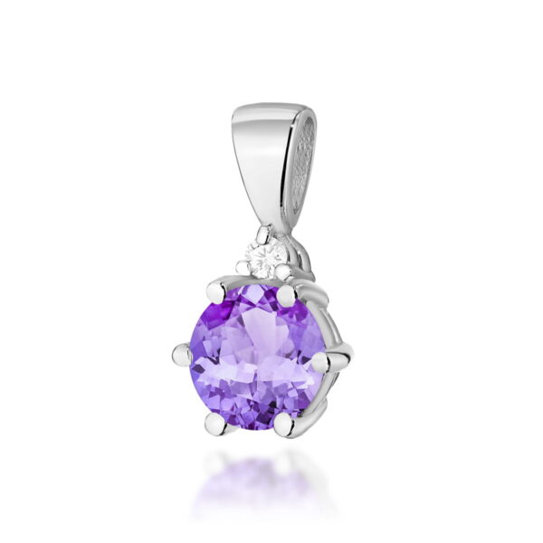 Zawieszka Ametyst 0,50ct białe złoto