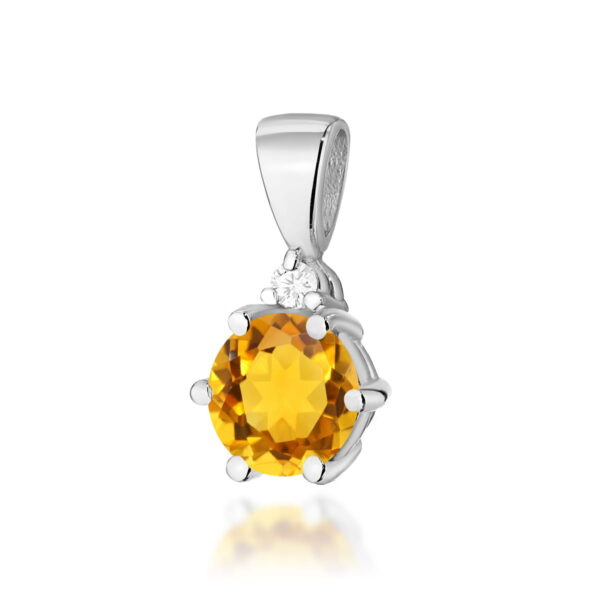 Zawieszka Cytryn 0,50ct białe złoto