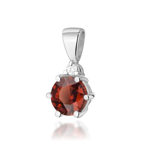 Zawieszka Granat 0,60ct białe złoto