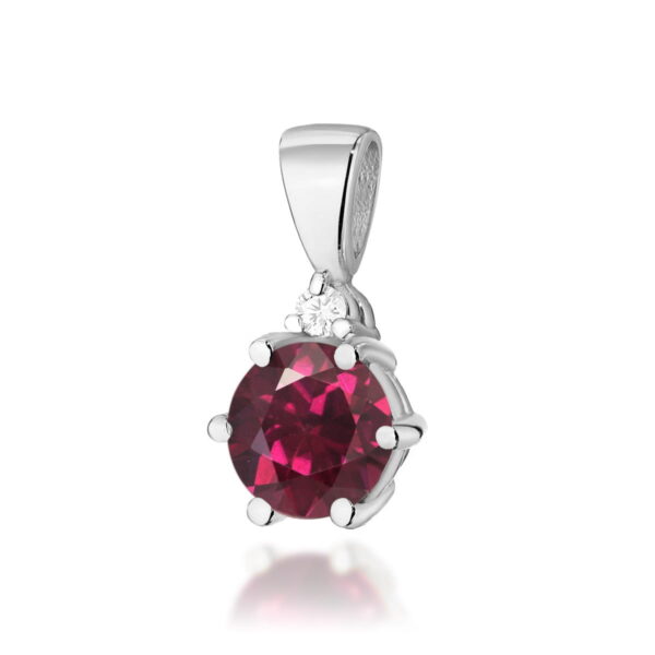 Zawieszka Rodolit 0,60ct białe złoto