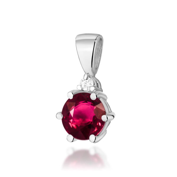 Zawieszka Rubin 0,60ct białe złoto