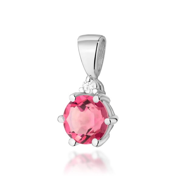 Zawieszka Różowy Topaz 0,60ct białe złoto