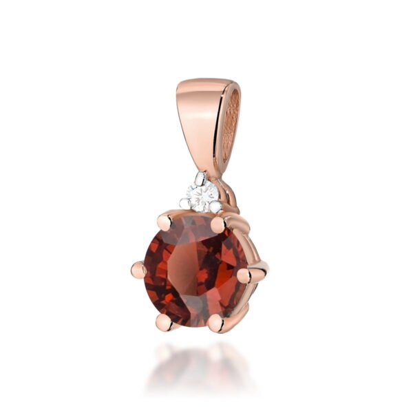 Zawieszka Granat 0,60ct różowe złoto