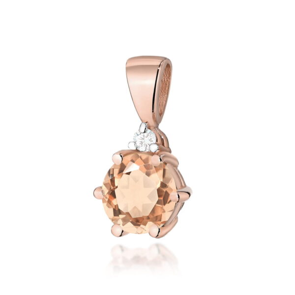 Zawieszka Morganit 0,40ct różowe złoto