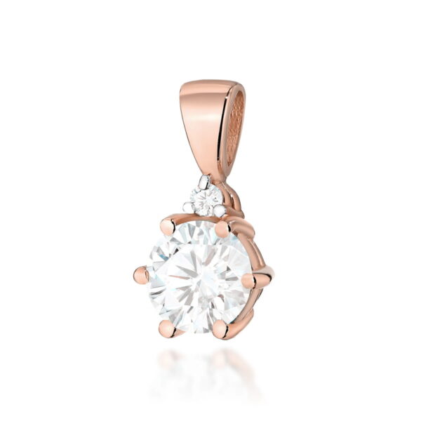 Zawieszka Biały Szafir 0,60ct różowe złoto