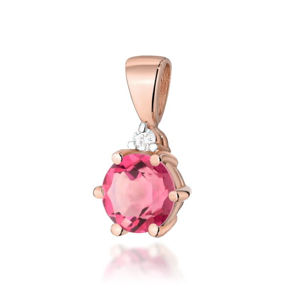Zawieszka Różowy Topaz 0,60ct różowe złoto