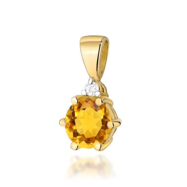 Zawieszka Cytryn 0,50ct żółte złoto