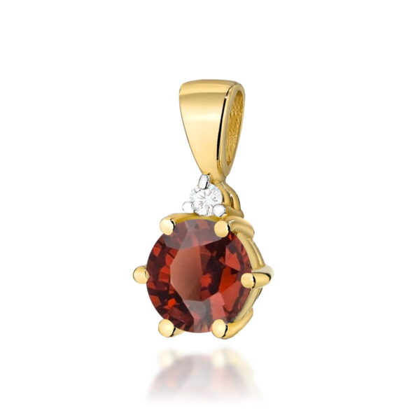 Zawieszka Granat 0,60ct żółte złoto