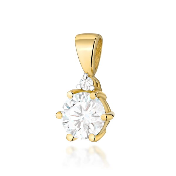 Zawieszka Biały Szafir 0,60ct żółte złoto