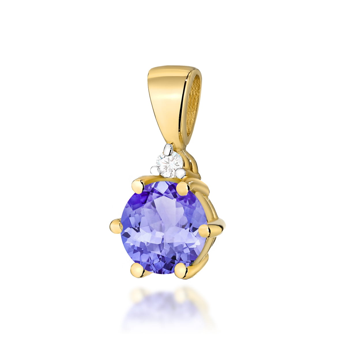 Zawieszka Tanzanit 0,50ct żółte złoto