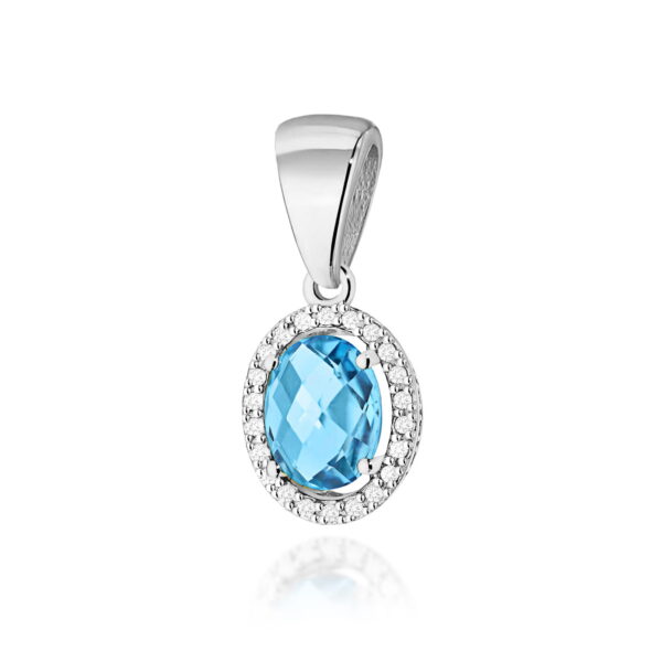 Zawieszka Topaz Swiss 1,70ct białe złoto