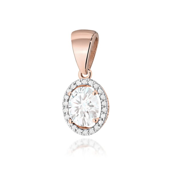 Zawieszka Diament Laboratoryjny 1,90ct różowe złoto