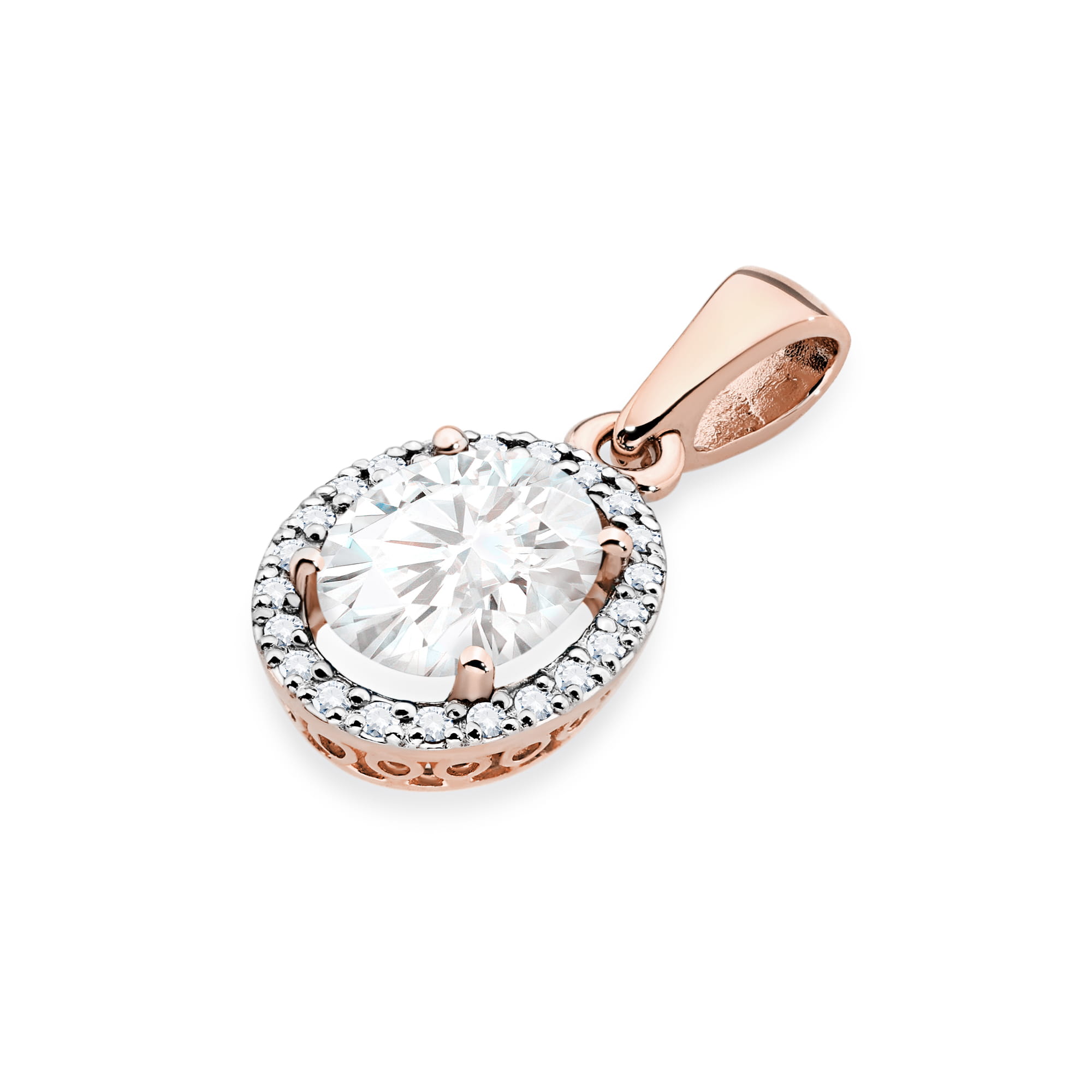 Zawieszka Diament Laboratoryjny 1,90ct różowe złoto - obrazek 2