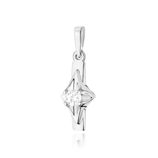 Zawieszka Diament 0,20ct białe złoto