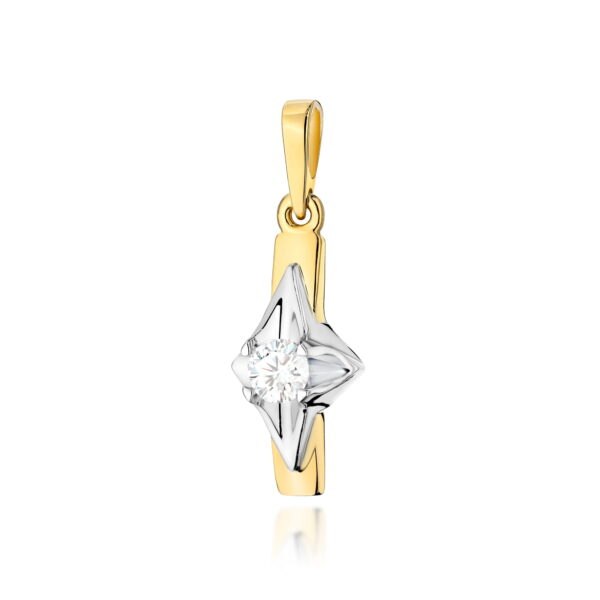 Zawieszka Diament 0,20ct żółte złoto
