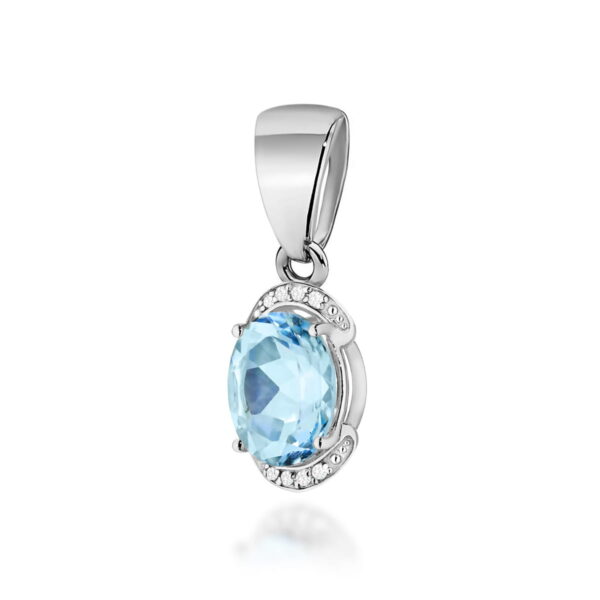 Zawieszka Topaz Swiss 3,00ct białe złoto