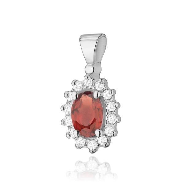 Zawieszka Granat 0,50ct białe złoto